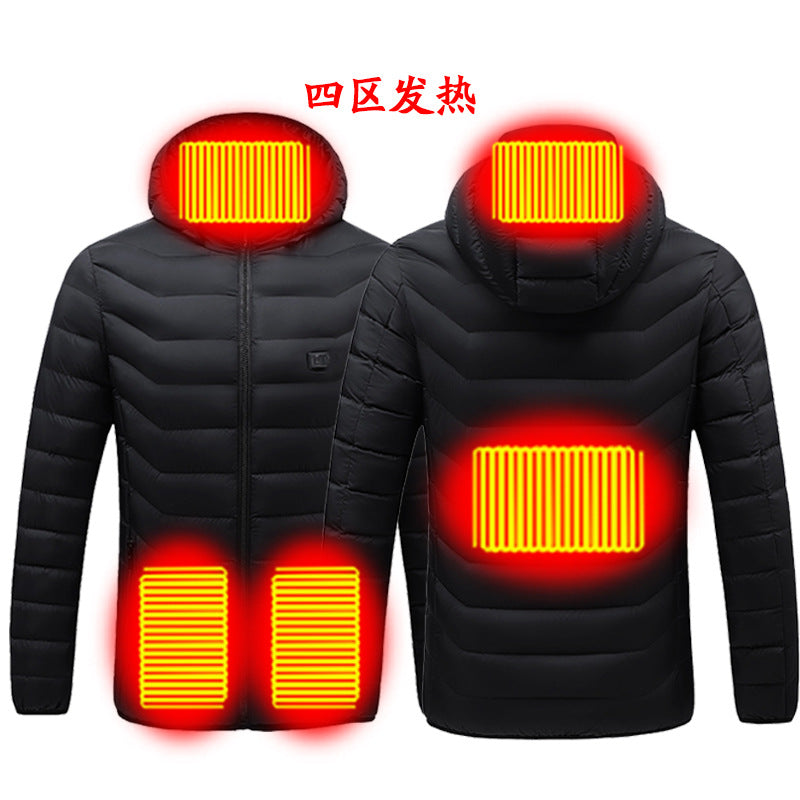 Electric Heating Intelligent Heating Clothing Warm Constant Temperature Heating Cotton Coat USB Charging Cotton Coat