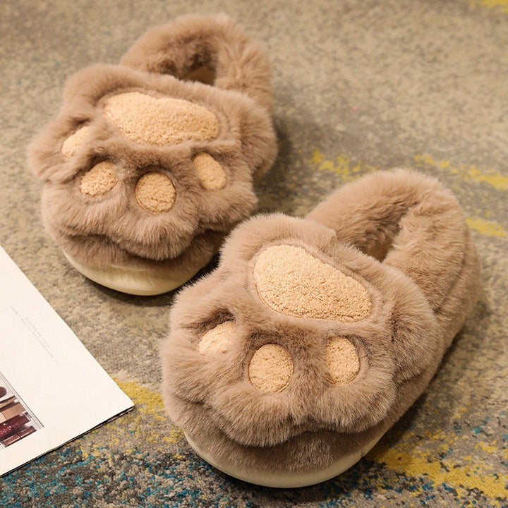 Cute Cat Claw Cotton Slippers