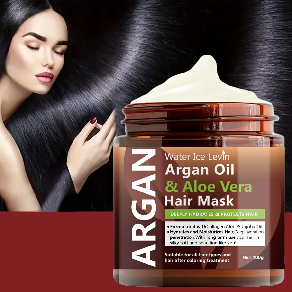 Argan Oil & Aloe Vera Hair Mask Collagen Keratin Treatment Hairs