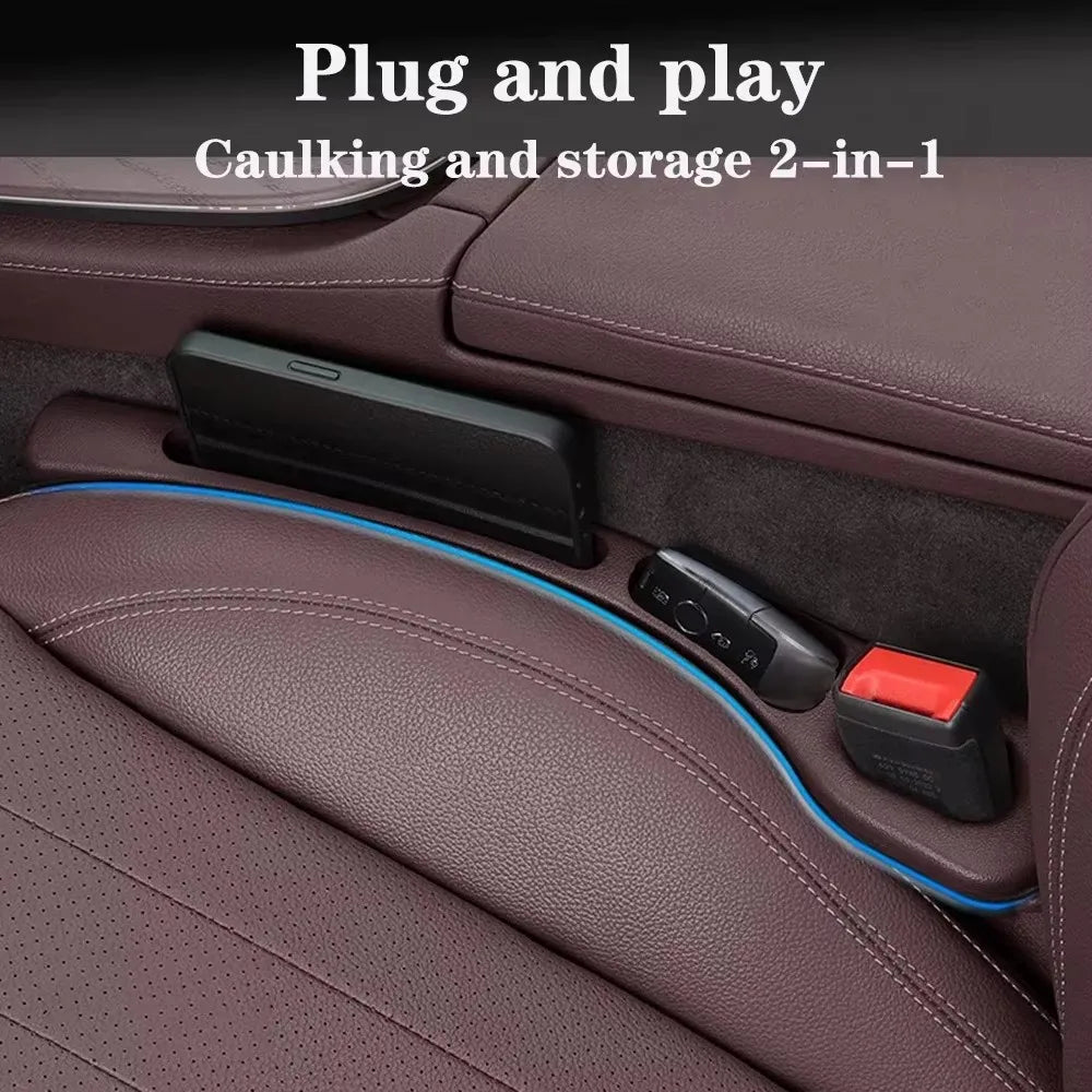 2x Car Seat Gap Filler Organizer U Waterproof Car Seat Gap Plug Strip