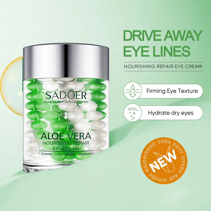 SADOER Aloe vera Eye Cream Anti Dark Circles Wrinkles Moisturizing
