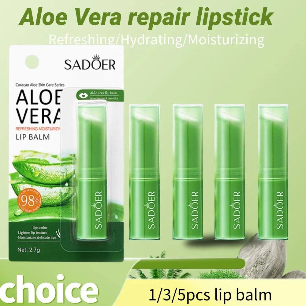 Refreshing hydrating repair lipstick Aloe Vera Vitamin essence Double