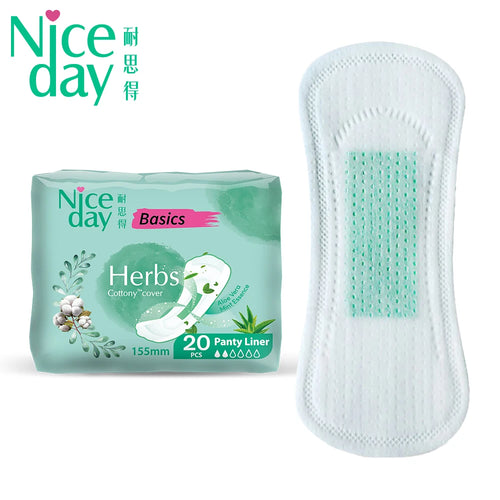 Niceday 8packs 160pcs 155MM panty liner Cooling & Herbal Care Aloe