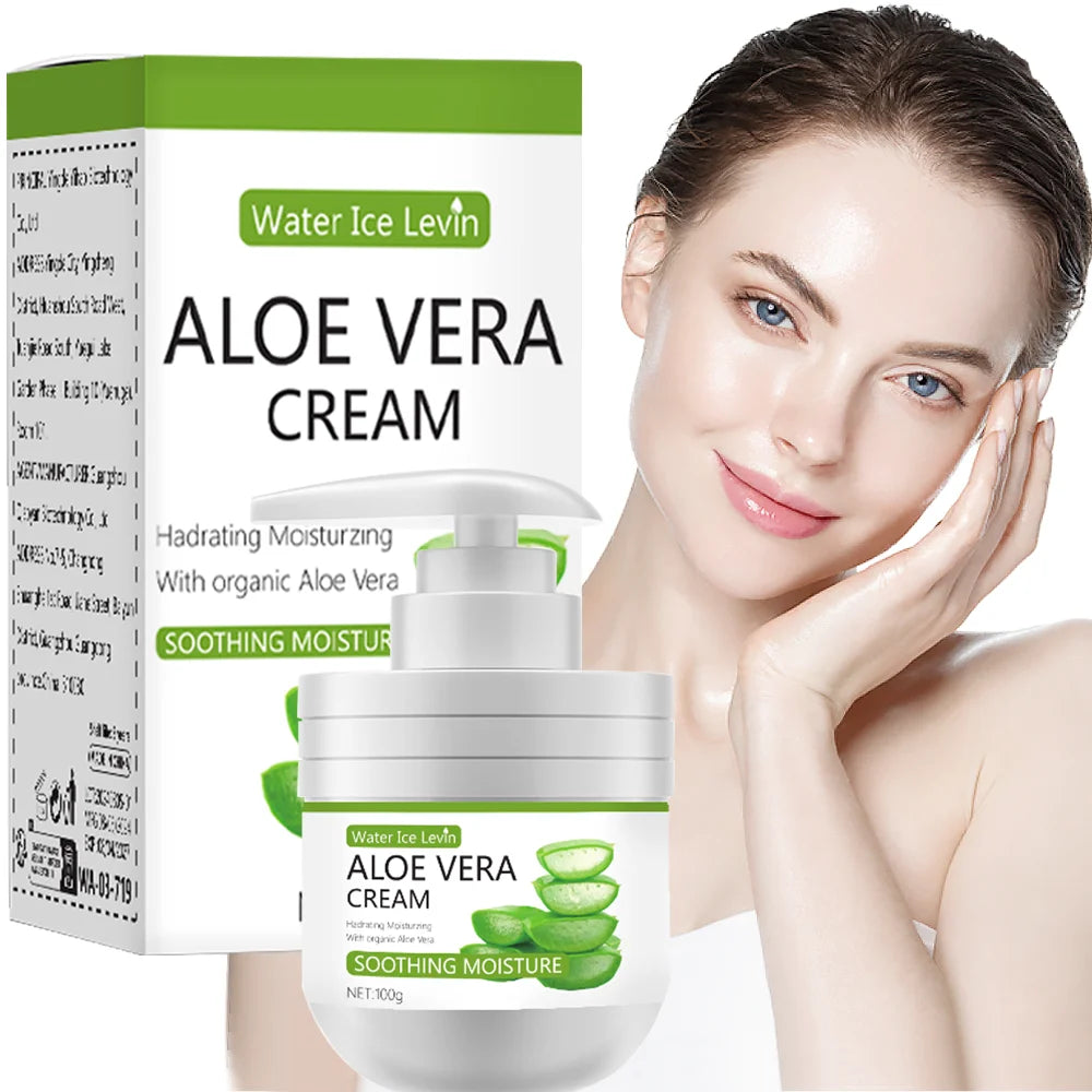 Aloe Vera cream moisturizes, hydrates, controls oil and soothes skin.
