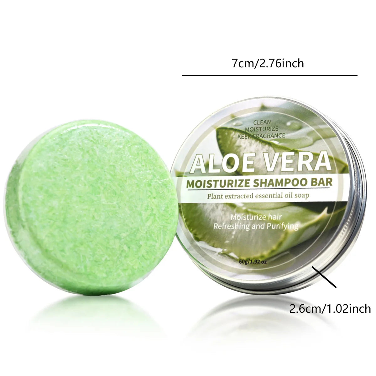 Aloe Vera Moisturizing Shampoo Bar, Plant Extract Essence Deep