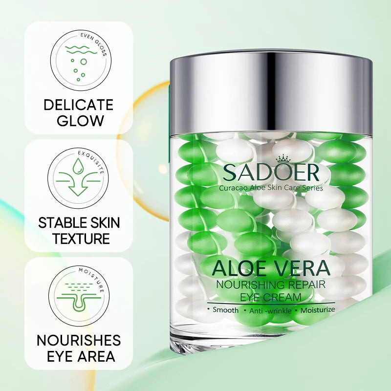 SADOER Aloe vera Eye Cream Anti Dark Circles Wrinkles Moisturizing
