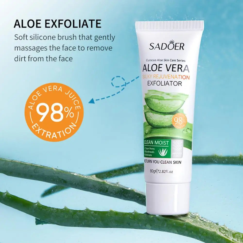 Face Exfoliating Gel Aloe Vera Facial Exfoliating Scrub Cleanses
