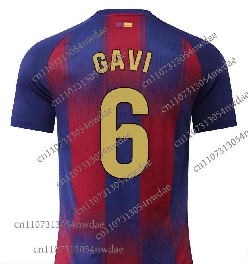 25_26 Barcelona #19 Lamine Yamal Home Soccer Kit Jersey Short Sleeve