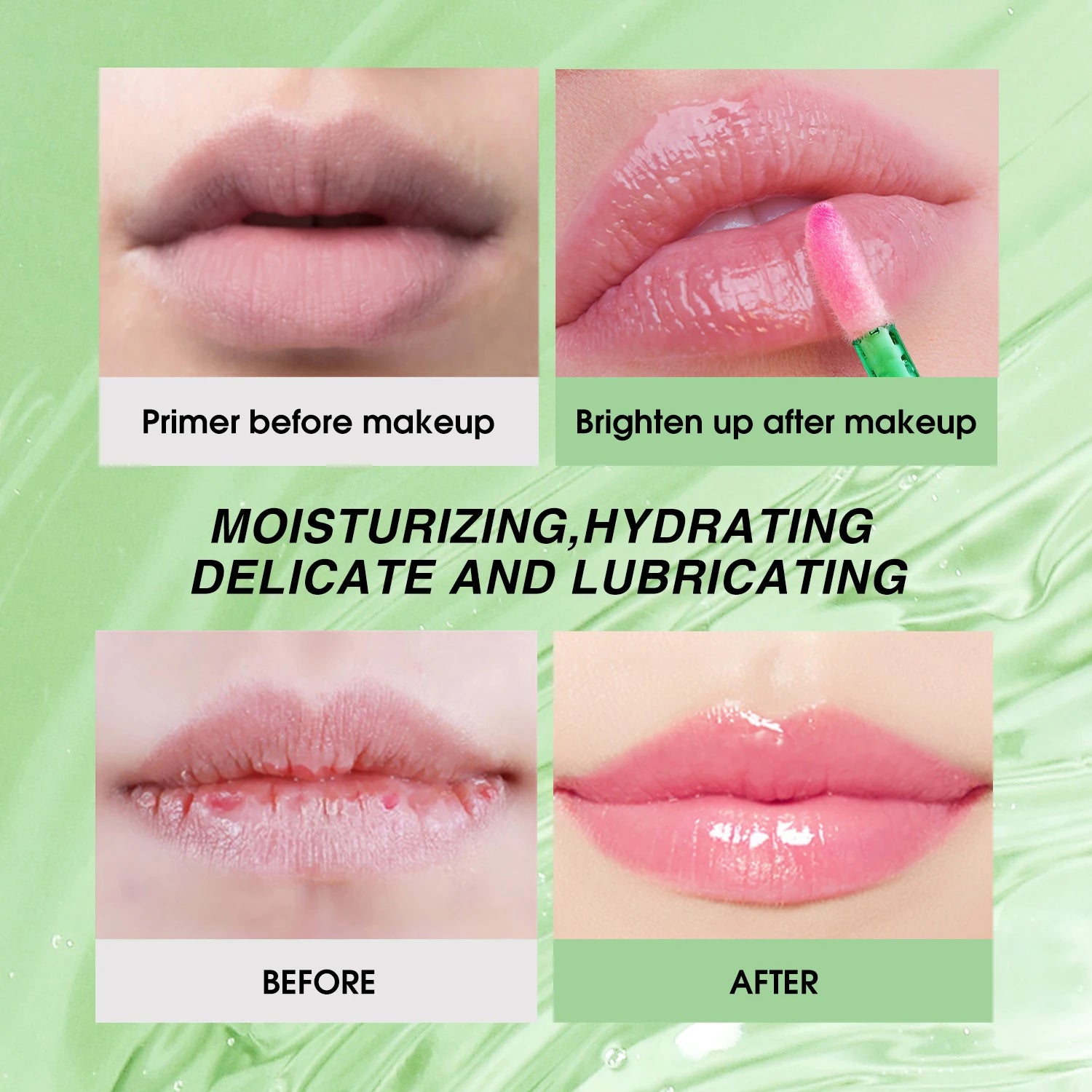langmannni Aloe Vera Moisturising Lip Gloss Warm Feeling Colour