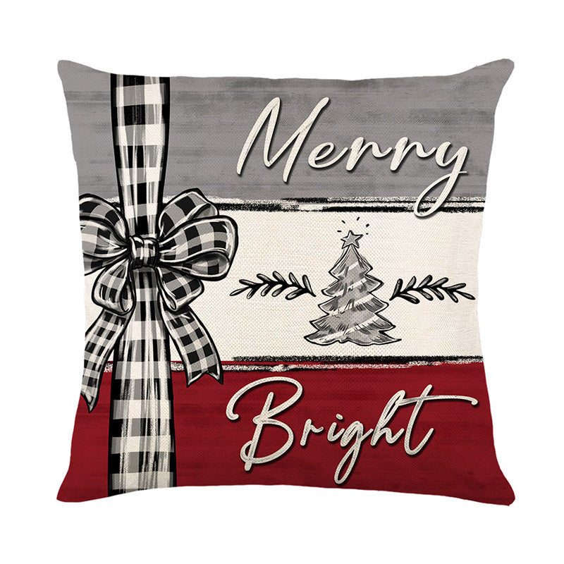 Christmas Cushion Cover Pillowcase Merry Christmas Decor For Home 2025 Xmas Ornament Happy NewYear Gift