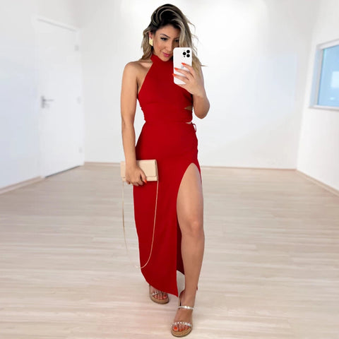 High Waisted Back Dress For Women