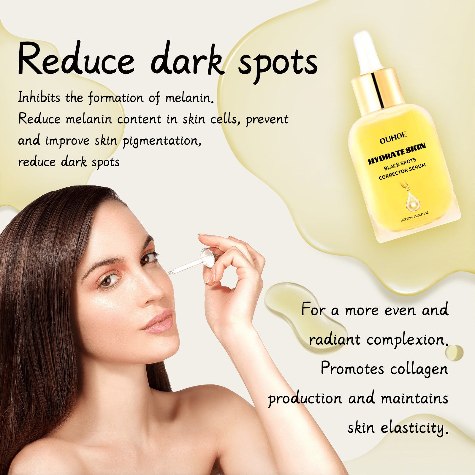 Fade Facial Spots Fine Lines Moisturizing Skin Rejuvenation Brightening Whitening