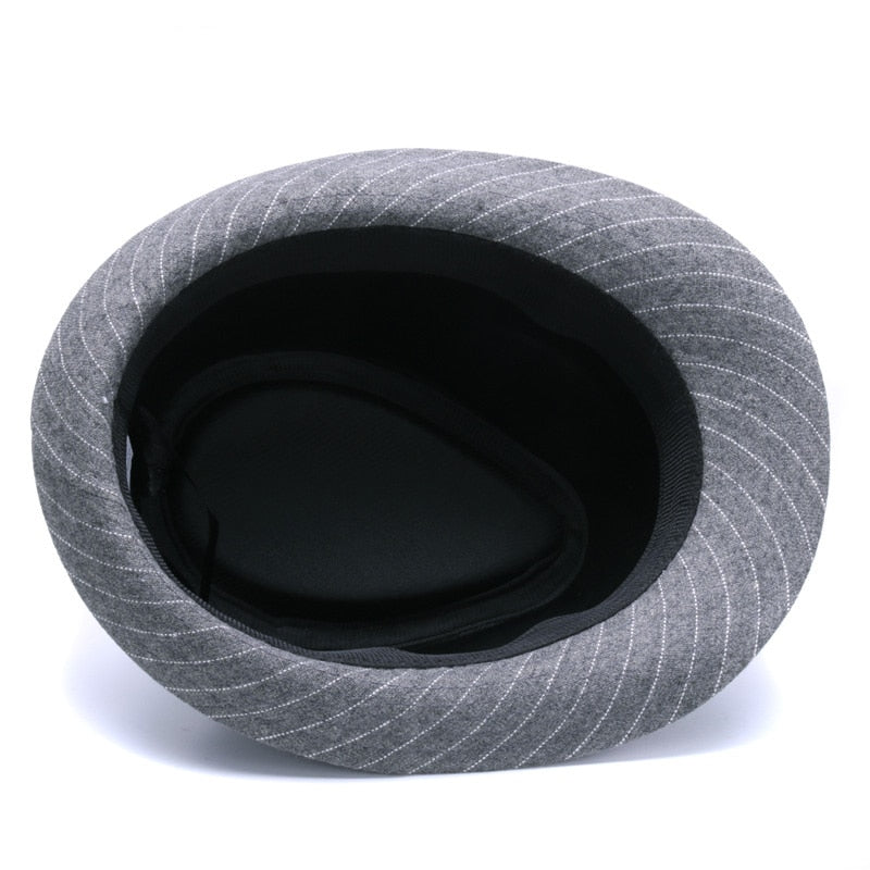 Men's Fashion Striped Fedora Hat