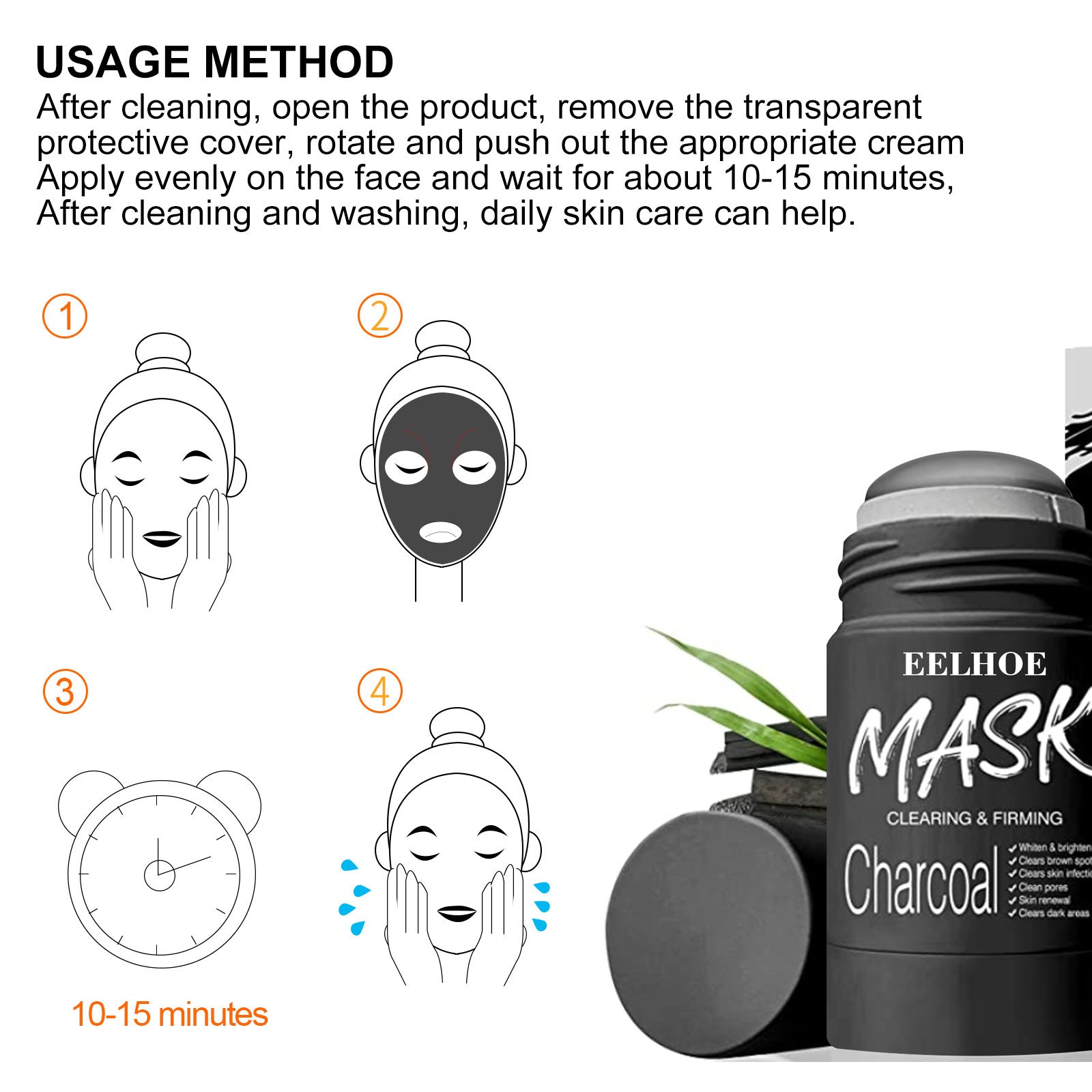 Solid Cleansing Mask Bamboo Charcoal To Remove Blackheads