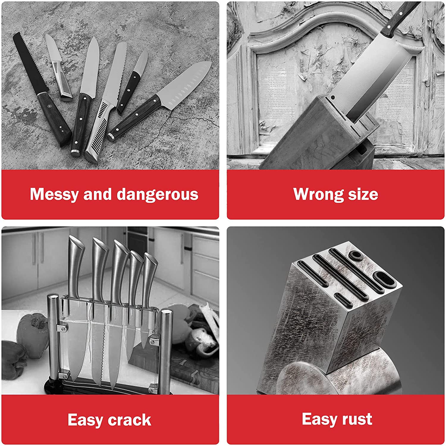 Suporte para bloco de faca, universal