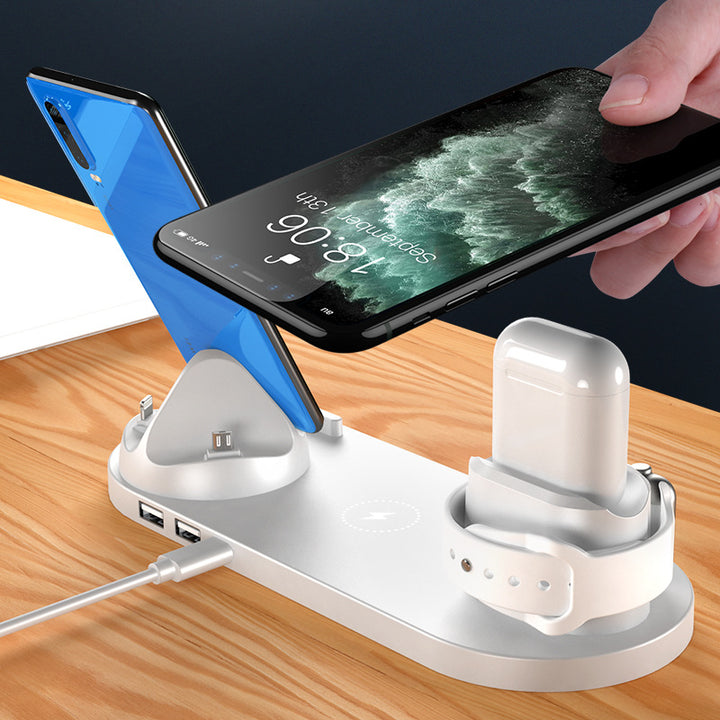 Fast Charging Pad For Phone Watch 6 In 1 Charging Dock Station