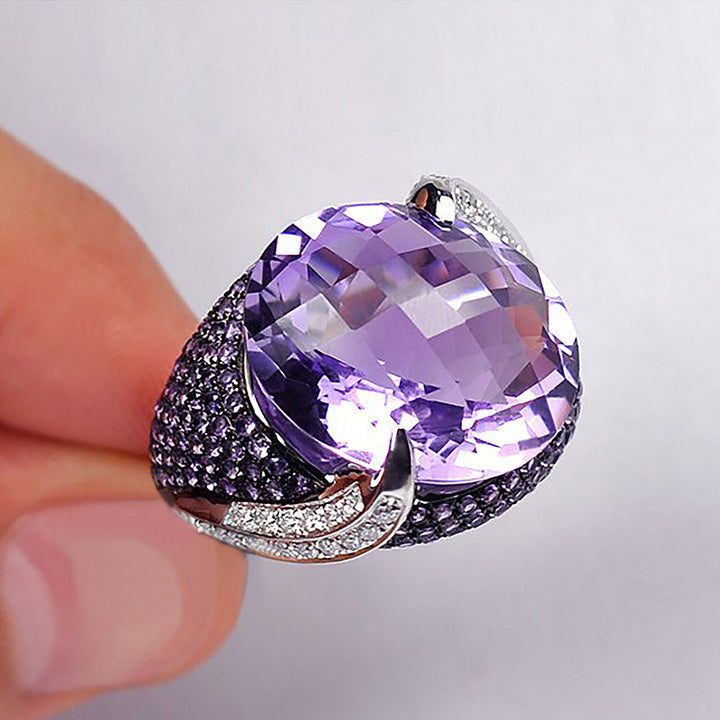 Classic Versatile Purple Zircon Women's Ring