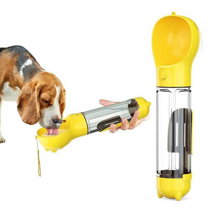 Portable Cat Dog Water Bottle  Dispenser 3 In 1 Leak-proof