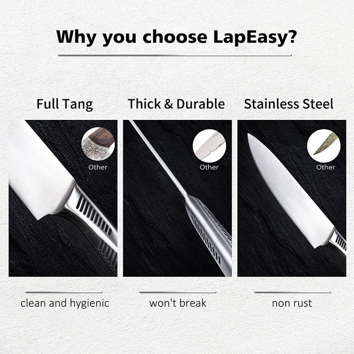 Kitchen Knife Set. LapEasy 15 Piece Knife Sets