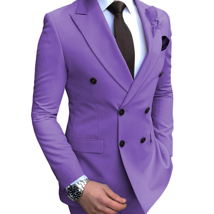 Double Breasted Wedding Groomsman Suit