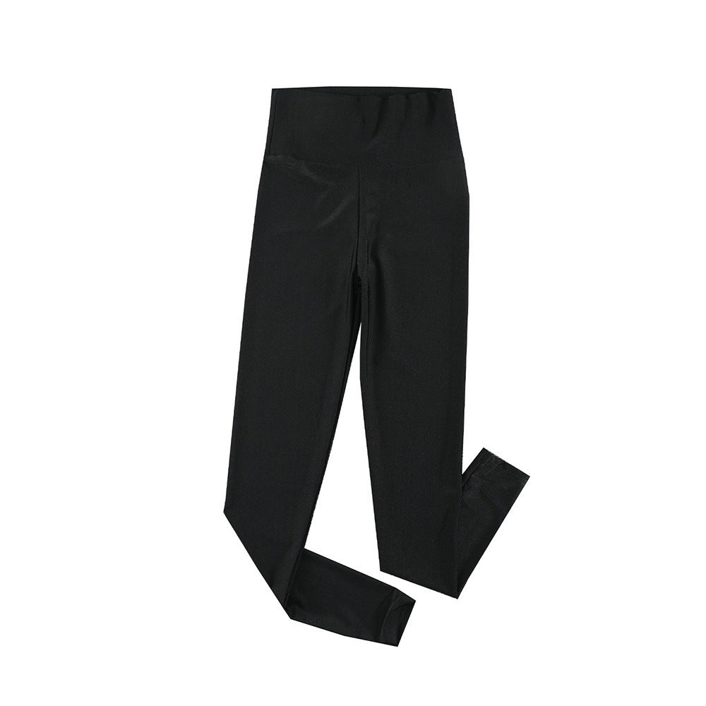 Black High Waist Stretch Slim Sports Leggings