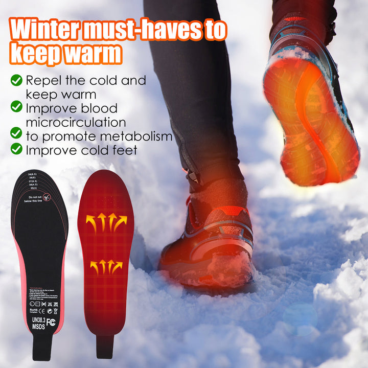 Heated Insoles For Men Women Rechargeable