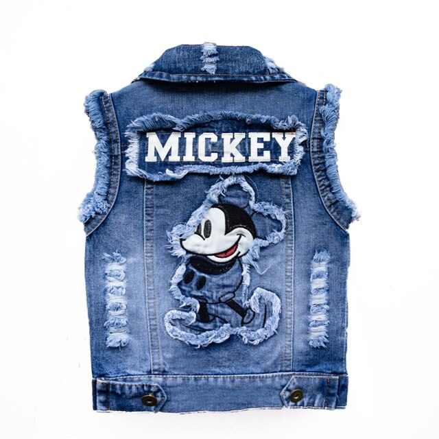 Jaqueta jeans e casacos infantis do Mickey Mouse