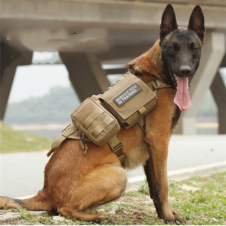 Arnês tático para cães com sistema Molle colete militar ajustável