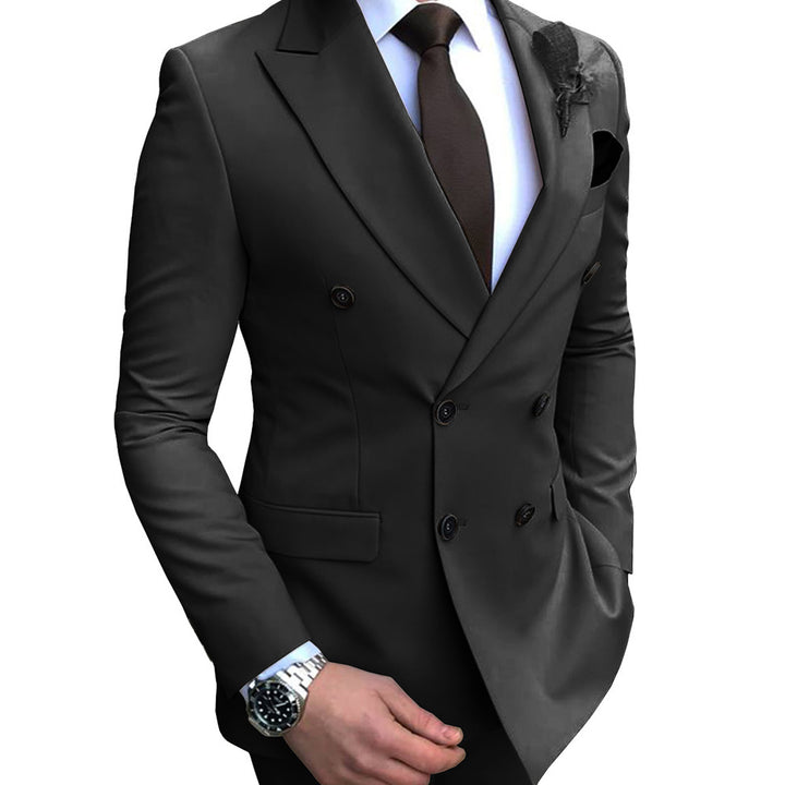 Double Breasted Wedding Groomsman Suit