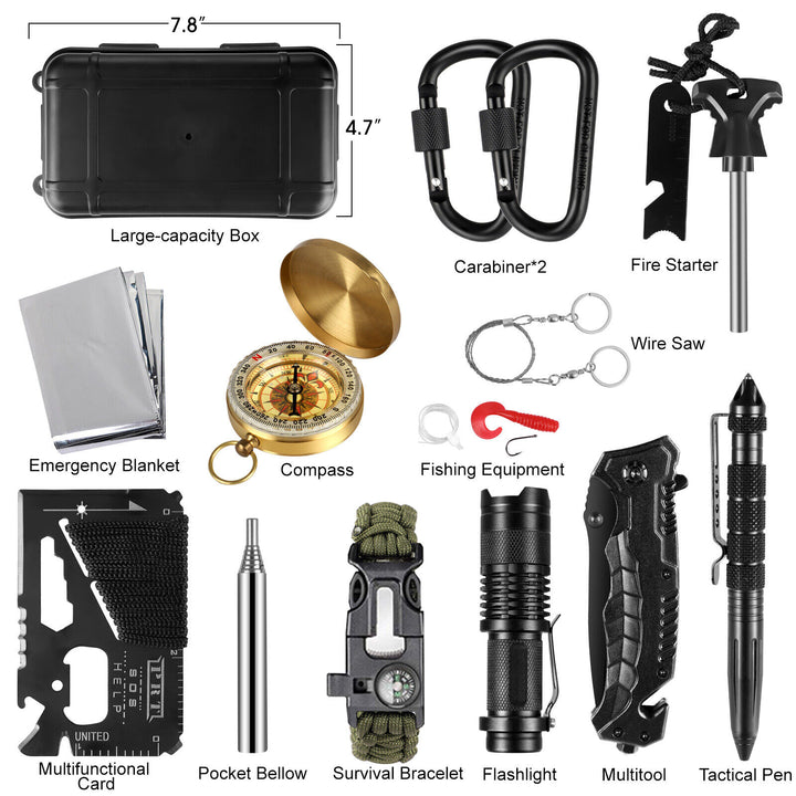 Outdoor Emergency Survival Gear Kit Camping