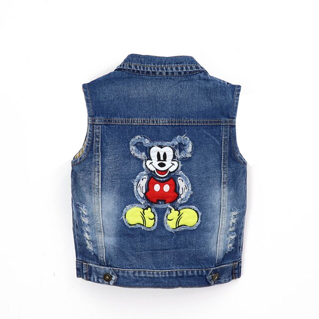 Jaqueta jeans e casacos infantis do Mickey Mouse