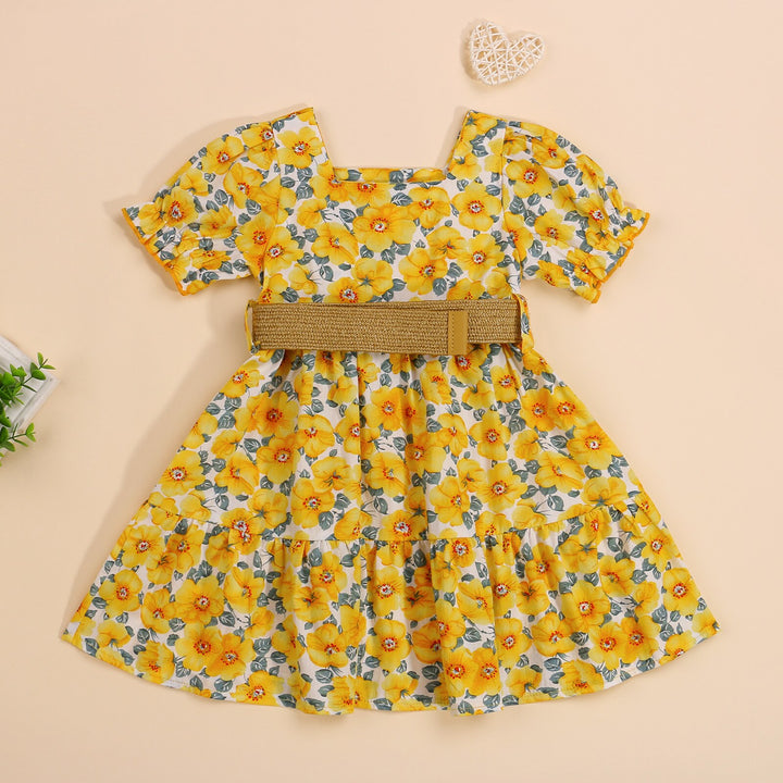 Vestido de verão princesa infantil para meninas