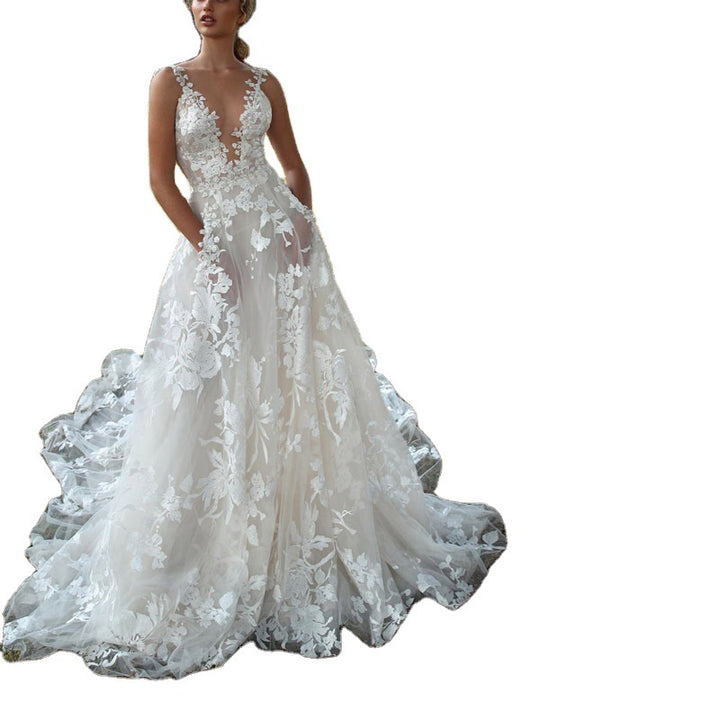 Women's Dress Lace Bridal Wedding Dress