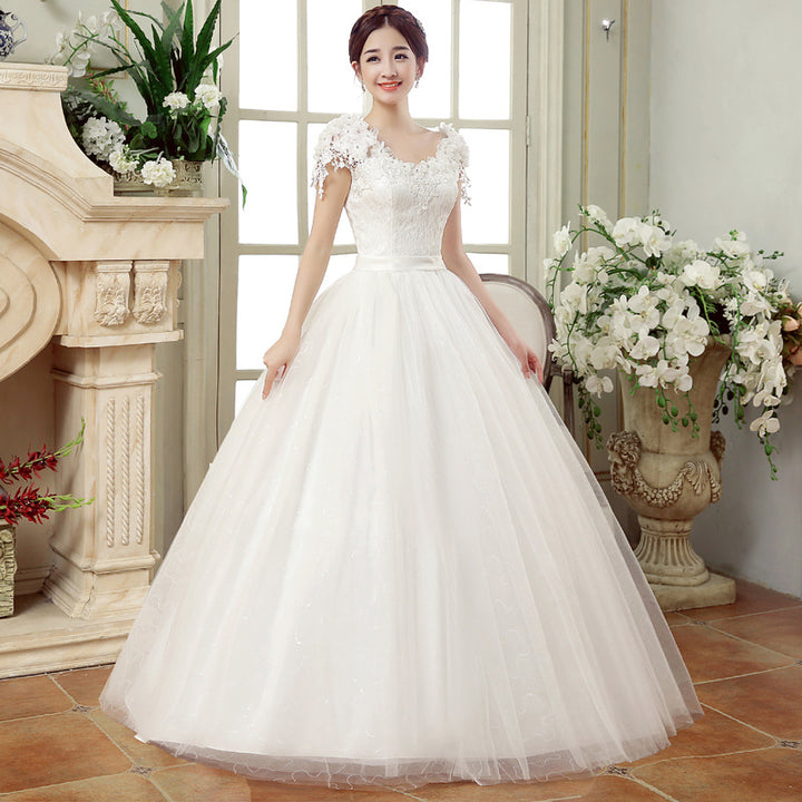 Summer 2024 New Large Size Wedding Yarn Dress Slim-fit