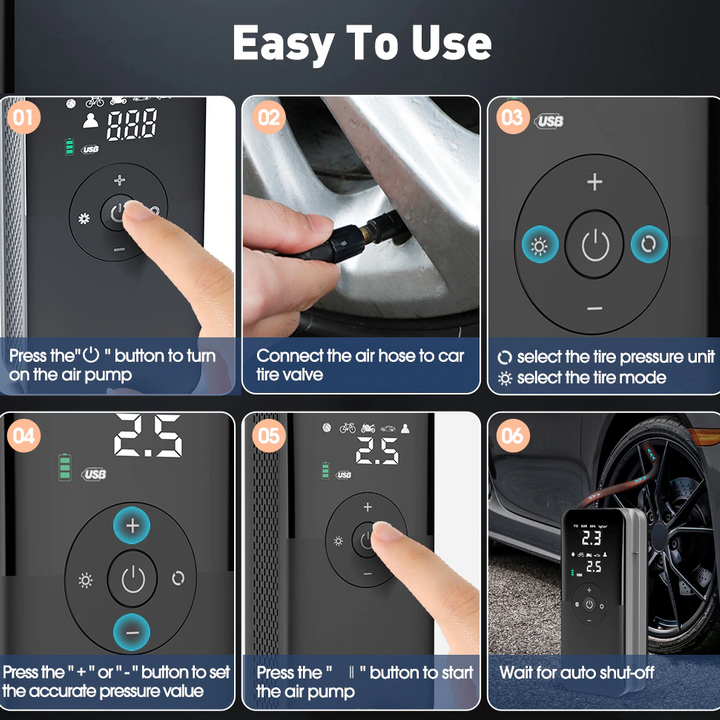 Portable Electric Tire Inflator