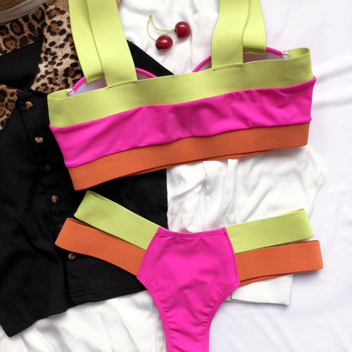 Patchwork Sexy Swimwear