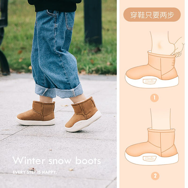 Botas de inverno quentes para meninos e meninas