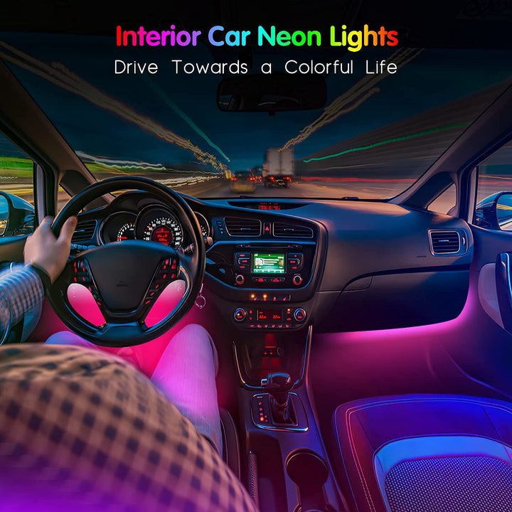 Luzes de néon LED para interior de carro