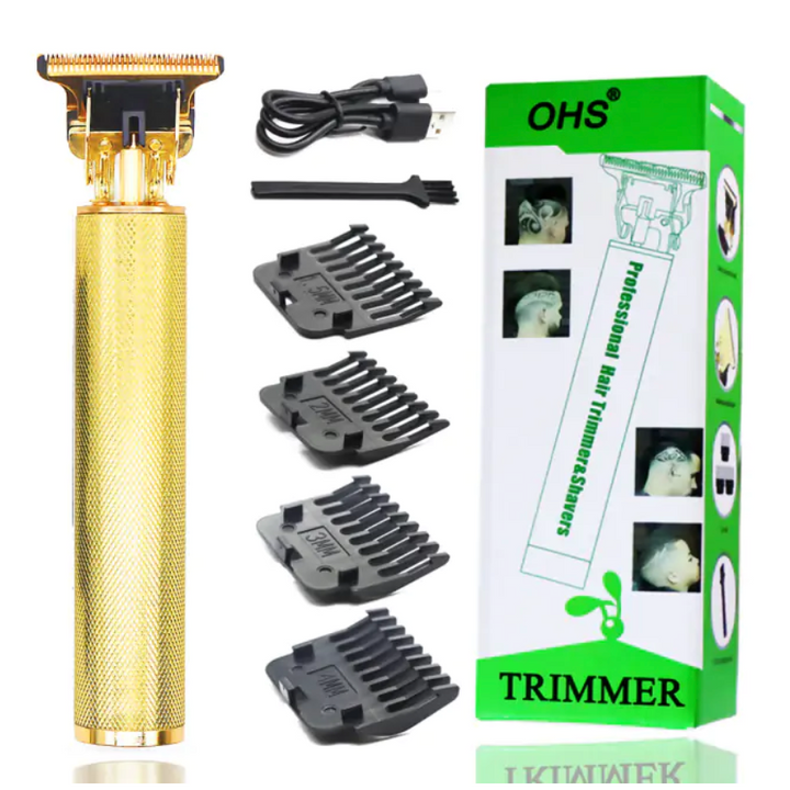 Aparador de cabelo elétrico vintage USB profissional