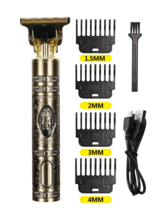 Aparador de cabelo elétrico vintage USB profissional