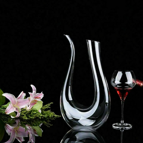 Decantador de vinho em cristal em forma de U de 1500ml