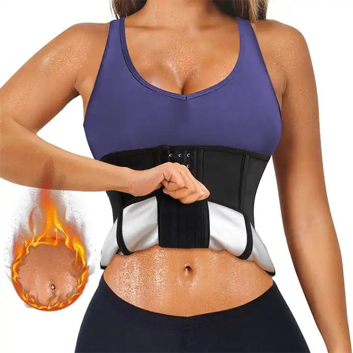 Sweaty Abdominal Belt Silver Ion Four-breasted Buckle Belt Plastic