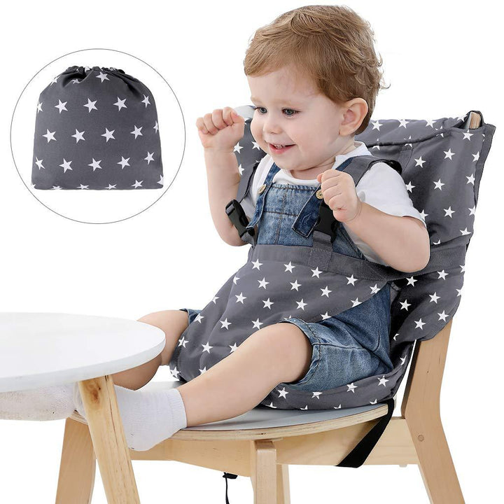 New Portable Baby Dining Chair Bag Baby Safety Seat With Strap Color Baby Dining Chair Helper Neutral