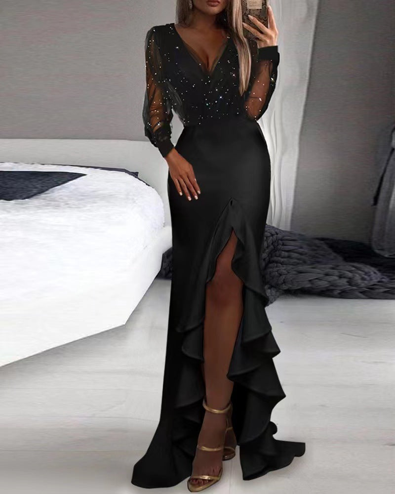 2024 New Hip Waist  Black L. Dress