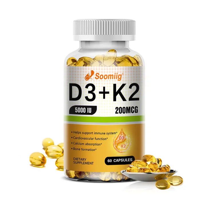 Cápsula vegana de vitamina D3 + K2 