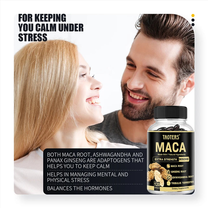 Black Maca Root Capsules Contain Essential Amino Acids, Vitamins and Minerals for Muscle Repair and Anti-fatigue