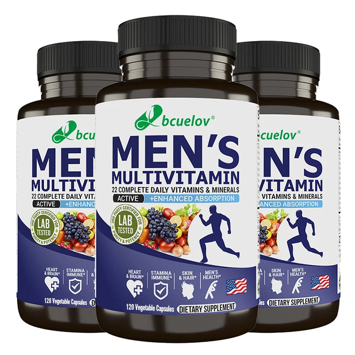 Cápsulas Multivitamínicas Masculinas - Contém B12, B6, B1, Zinco 