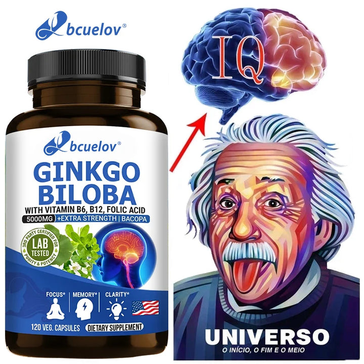 Suplemento de Ginkgo Biloba - Vitamina B6 B12 