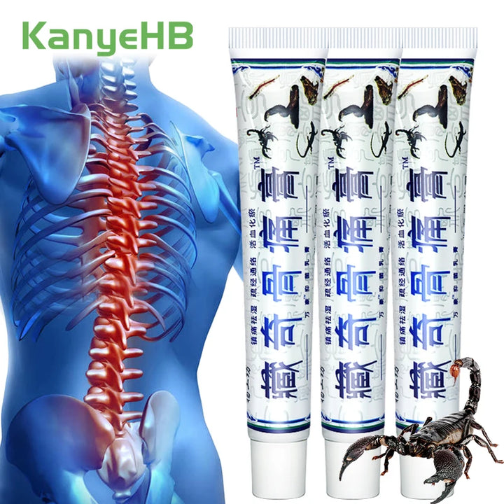 Oil Back Pain Cream Scorpion Venom Treat Knee Neck Muscle Joint Ache Arthritis Creatine Herbal Medical