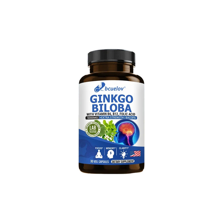 Suplemento de Ginkgo Biloba - Vitamina B6 B12 